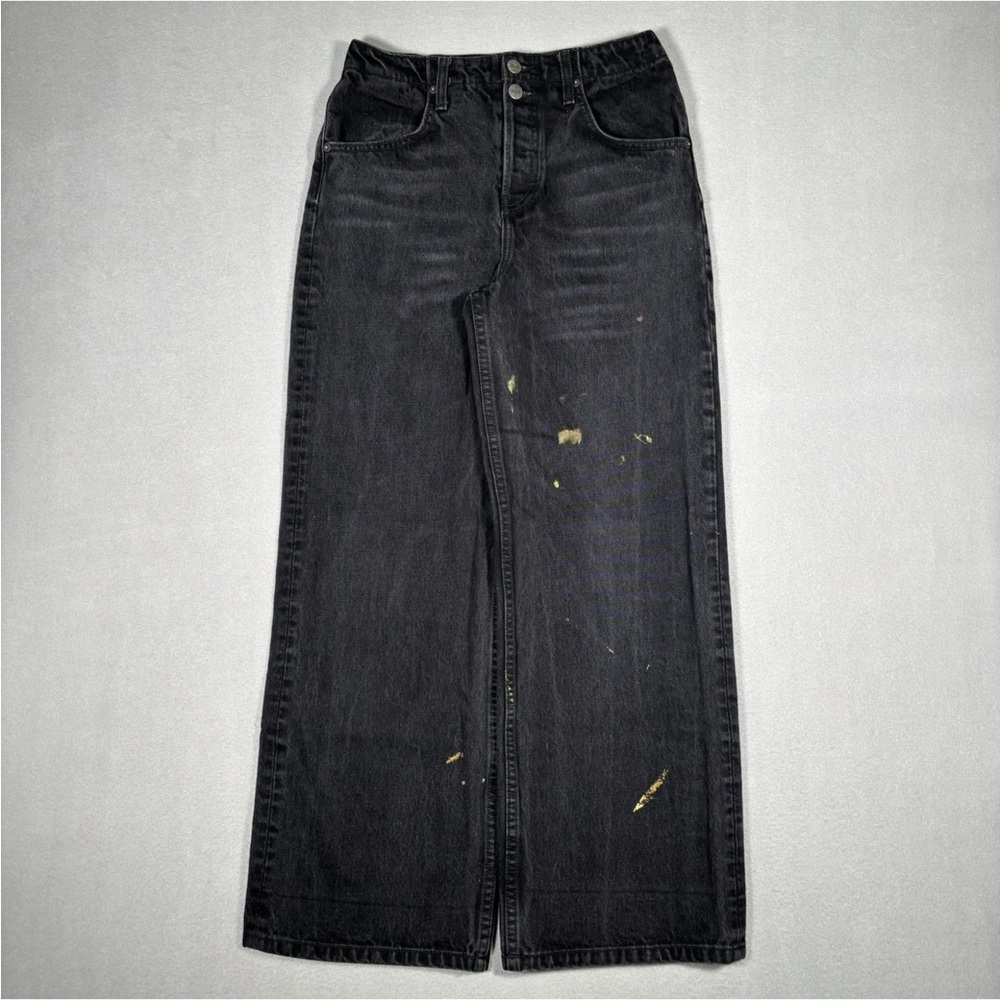 Reformation Louise Jeans Women’s 26 Black High Rise Wide Leg Baggy Euphrates